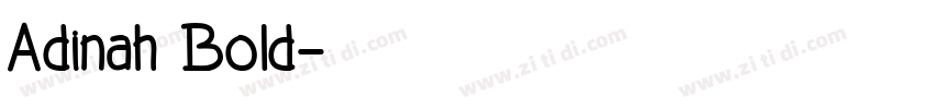 Adinah Bold字体转换
